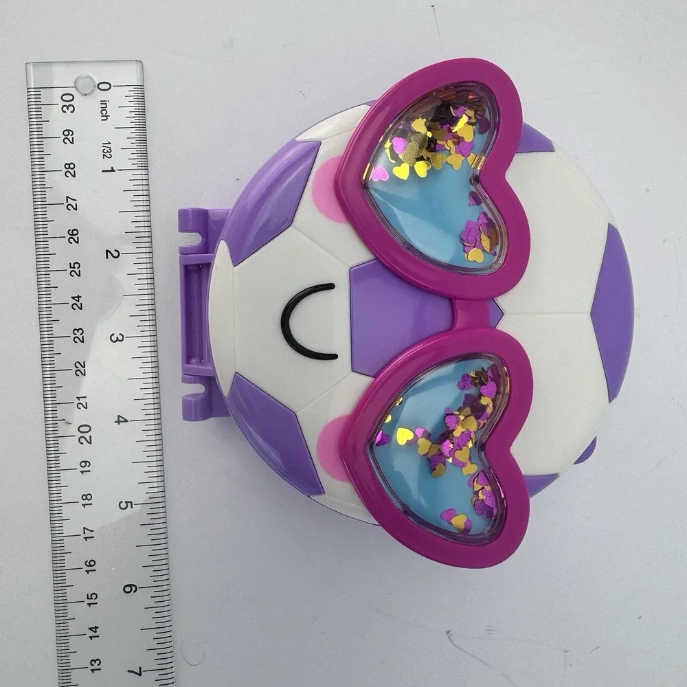 Mattel POLLY POCKET Pocket World Outdoor‎ Sports Purple Soccer Ball Case Figure